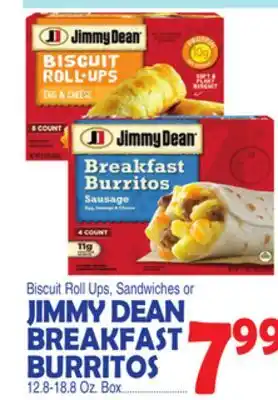 Bravo Supermarkets JIMMY DEAN BREAKFAST BURRITOS offer
