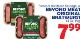 Bravo Supermarkets BEYOND MEAT ORIGINAL BRATWURST offer