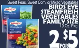 Bravo Supermarkets BIRDS EYE STEAMFRESH VEGETABLES FAMILY SIZE offer