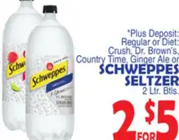 Bravo Supermarkets SCHWEPPES SELTZER offer