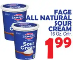 Bravo Supermarkets FAGE ALL NATURAL SOUR CREAM offer