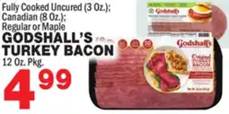 Bravo Supermarkets GODSHALL'S TURKEY BACON 12 Oz. Pkg offer