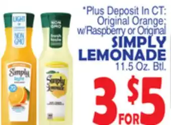 Bravo Supermarkets SIMPLY LEMONADE offer