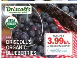 Kings Food Markets DRISCOLL'S ORGANIC BLUEBERRIES offer