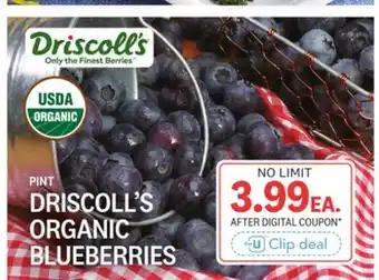 Kings Food Markets DRISCOLL'S ORGANIC BLUEBERRIES offer