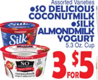 Bravo Supermarkets SO DELICIOUS COCONUTMILK, SILK ALMONDMILK YOGURT offer