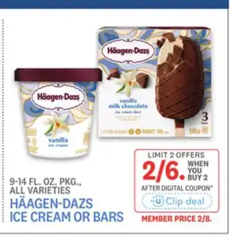 Kings Food Markets HÄAGEN-DAZS ICE CREAM OR BARS offer