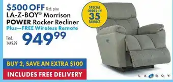 Boscov's LA-Z-BOY Morrison POWER Rocker Recliner offer