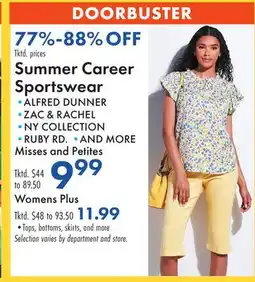 Boscov's Summer Career Sportswear offer