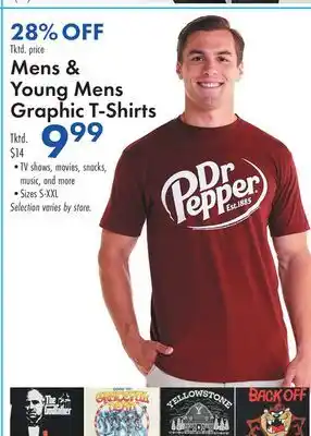 Boscov's Mens & Young Mens Graphic T-Shirts offer