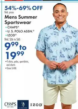 Boscov's Mens Summer Sportswear offer