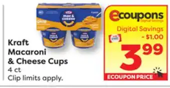 Weis Markets Kraft Macaroni & Cheese Cups offer