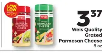 Weis Markets Weis Quality Grated Parmesan Cheese offer