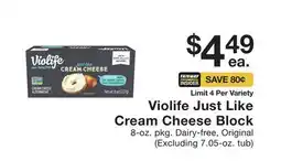 Fairway Store Market Violife Just Like Cream Cheese Block offer