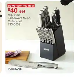 JC Penney Farberware 15-pc. Cutlery Set offer