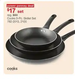 JC Penney Cooks 3-Pc. Skillet Set offer