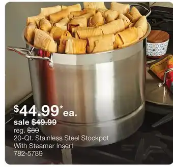 JC Penney 20-Qt. Stainless Steel Stockpot With Steamer Insert offer