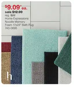 JC Penney Home Expressions Noodle Memory Foam 17x24 Bath Rug offer
