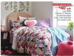 JC Penney Forever 21 Maisey Or Marshmallow 2-pc. Twin Quilt Set offer