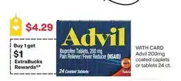 CVS Advil 200mg coated caplets or tablets 24 ct offer