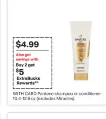 CVS Pantene shampoo or conditioner 10.4-12.6 oz offer