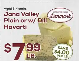 DeCicco & Sons Jana Valley Plain or w/Dill Havarti offer