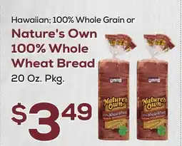 DeCicco & Sons Nature's Own 100% Whole Wheat Bread offer