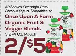 DeCicco & Sons Once Upon A Farm Organic Fruit & Veggie Blends offer