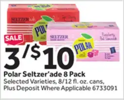 Stop&Shop Polar Seltzer'ade 8 Pack offer