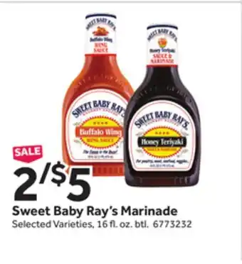 Stop&Shop Sweet Baby Ray's Marinade offer