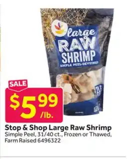 Stop&Shop Stop & Shop Large Raw Shrimp offer