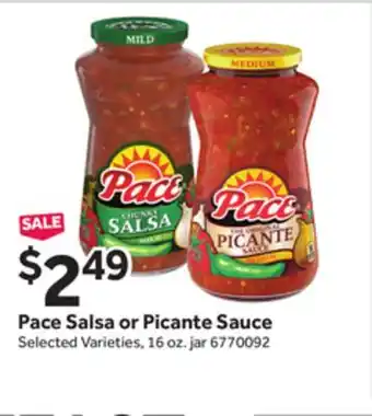 Stop&Shop Pace Salsa or Picante Sauce offer