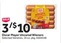 Stop&Shop Oscar Mayer Uncured Wieners offer