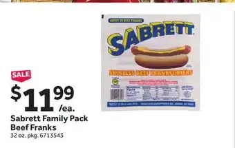 Stop&Shop Sabrett Family Pack Beef Franks offer