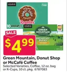 Stop&Shop Green Mountain, Donut Shop or McCafé Coffee offer