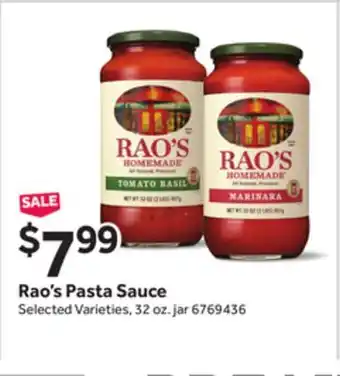 Stop&Shop Rao's Pasta Sauce offer