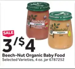 Stop&Shop Beech-Nut Organic Baby Food offer
