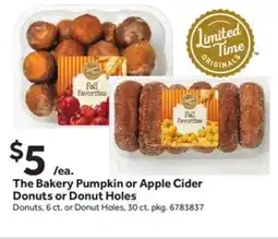 Stop&Shop The Bakery Pumpkin or Apple Cider Donuts or Donut Holes offer