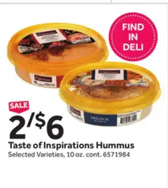 Stop&Shop Taste of Inspirations Hummus offer