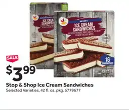 Stop&Shop Stop & Shop Ice Cream Sandwiches offer