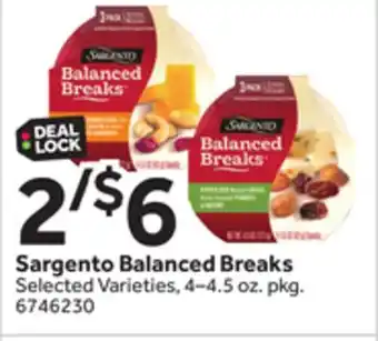Stop&Shop Sargento Balanced Breaks offer