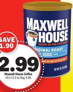 Meijer Maxwell House Coffee offer