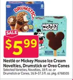 Stop&Shop Nestlé or Mickey Mouse Ice Cream Novelties, Drumstick or Oreo Cones offer