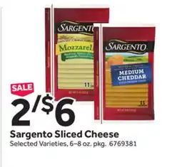 Stop&Shop Sargento Sliced Cheese offer