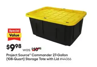 Lowe's Commander 27-Gallon (108-Quart) Storage Tote with Lid offer