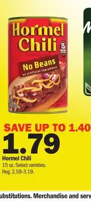 Meijer Hormel Chili offer