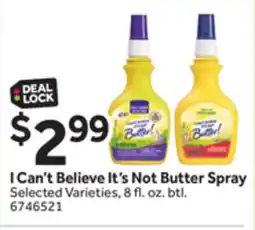 Stop&Shop I Can't Believe It's Not Butter Spray offer