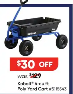 Lowe's 4-cu ft Poly Yard Cart offer