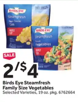 Stop&Shop Birds Eye Steamfresh Family Size Vegetables offer