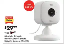 Lowe's Blink Mini 2 Plug-In Indoor/Outdoor Smart Security Camera offer